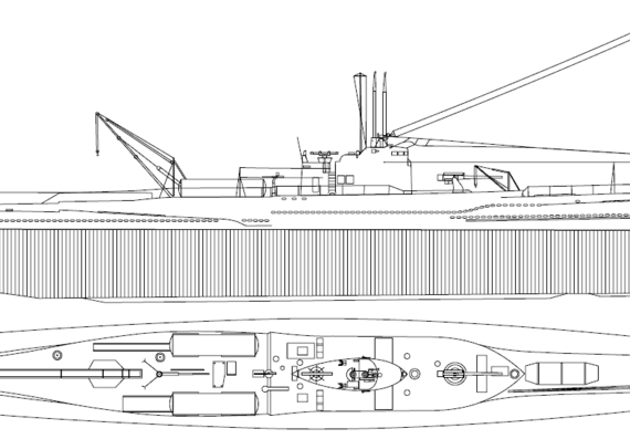 Корабль IJN I-6 [Submarine] (1936) - чертежи, габариты, рисунки